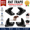 Long 4Pack Rat Traps That Kill Instantly Rodent Snap Trap Catcher Rat Killer