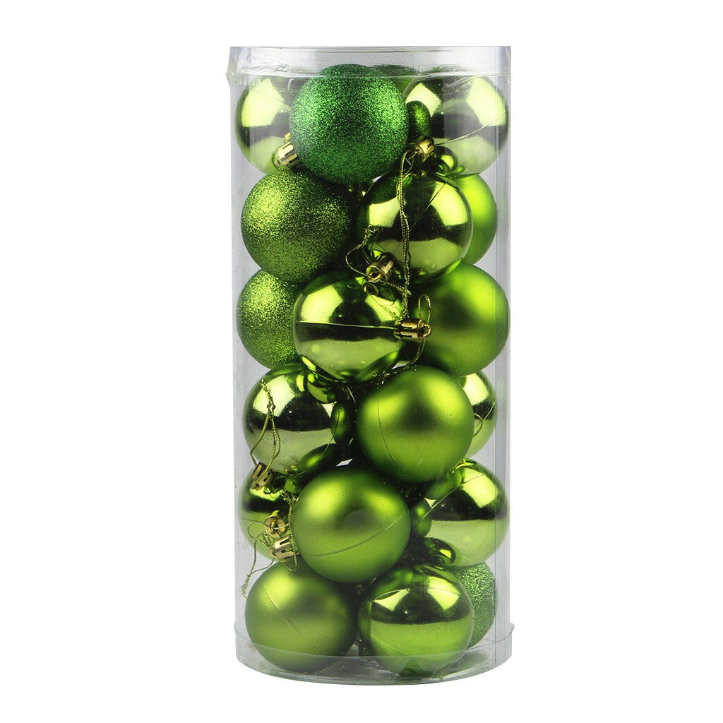 24Pcs 6cm New Christmas Tree Ball, Holiday Party Home Bauble Home Party Hanging