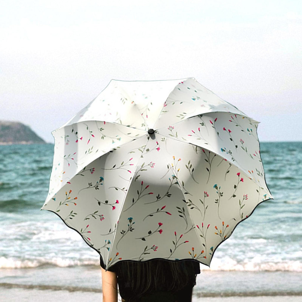Foldable Umbrella Lightweight Umbrella for Sun Rain for Summer Beach Travel.*