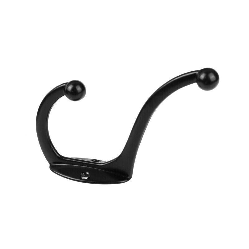 10 x Classic Antique Industrial Style Double Coat Hooks Vintage Cast Iron Hanger