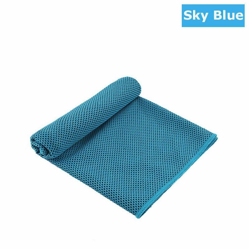 Instant Ice Cooling Towel Sports Gym Fitness Running Cycling Keep Cool Down Cold