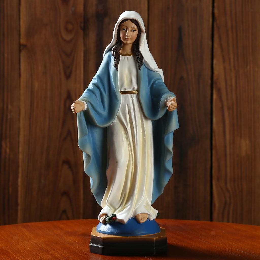 Blessed Saint Virgin Mary Statue Figure Our Lady of Loudes Figurine Sculpture