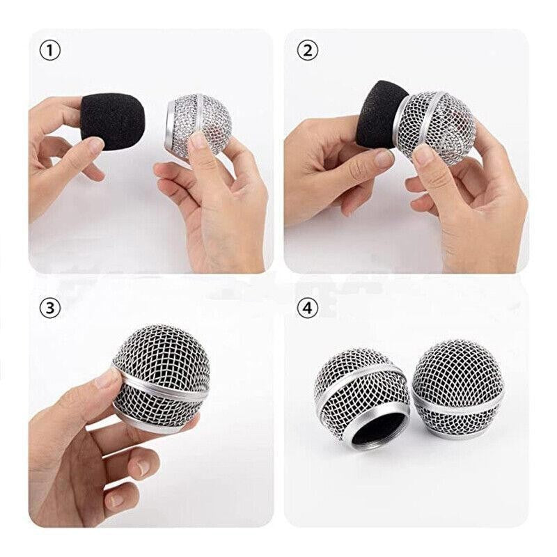 5 x Replacement Ball Head Mesh Microphone Grille fits SM58 microphone HOT