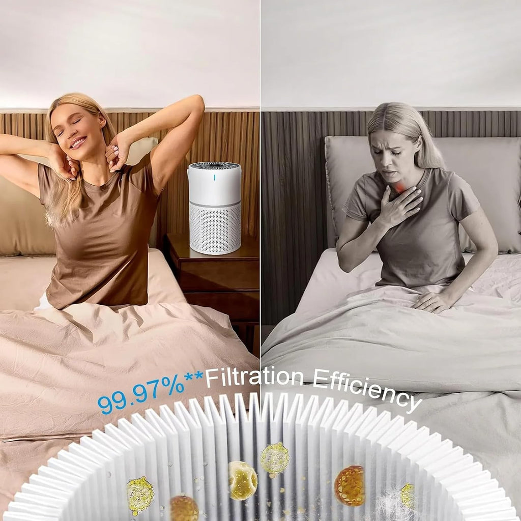 Portable Air Purifier for Home Bedroom Filter Air Cleaner Purification Smoke Pet