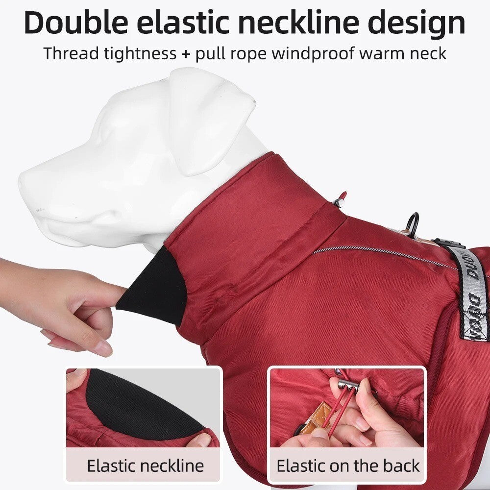 Large Dog Clothes Winter Warm Coat Windproof Waterproof Thicken Pet Down Jacket