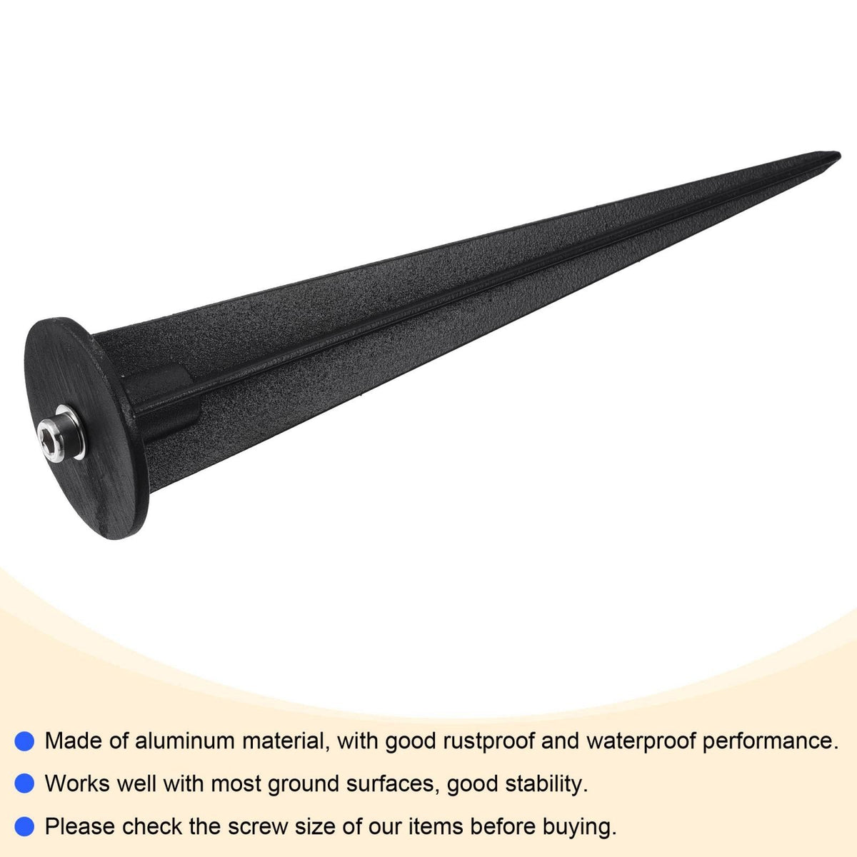 3pcs Floodlight Ground Stake 1.38x6.30Inch Spikes for LED Flood Light Aluminum
