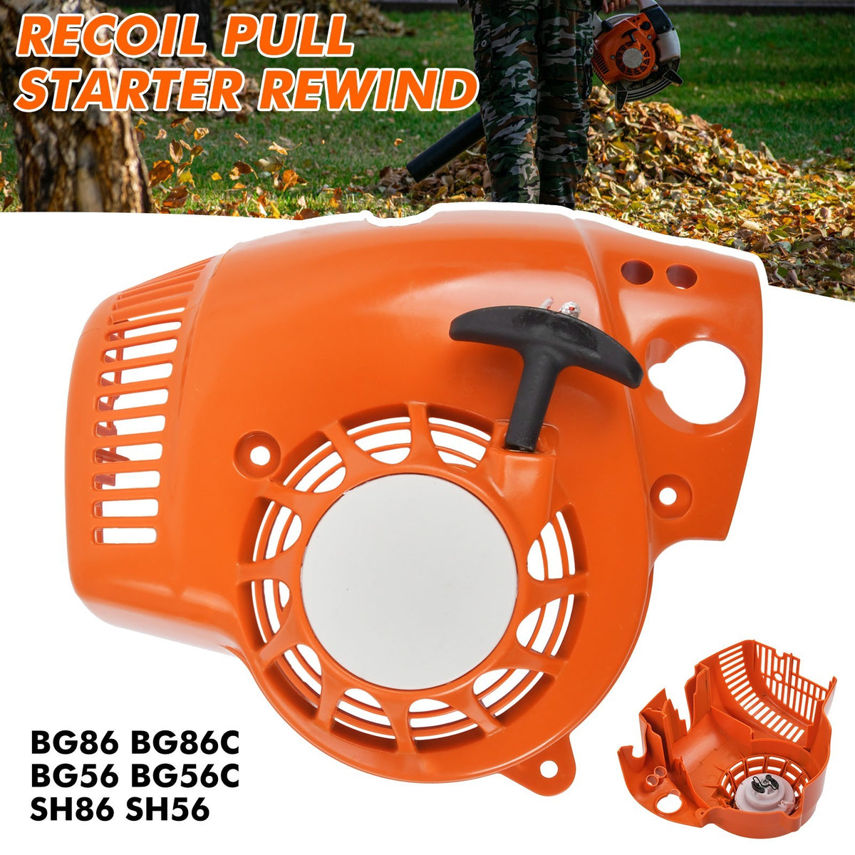 For Stihl BG86 BG86C BG56 BG56C SH56 SH86 C-E Recoil Pull Start Starter Rewind
