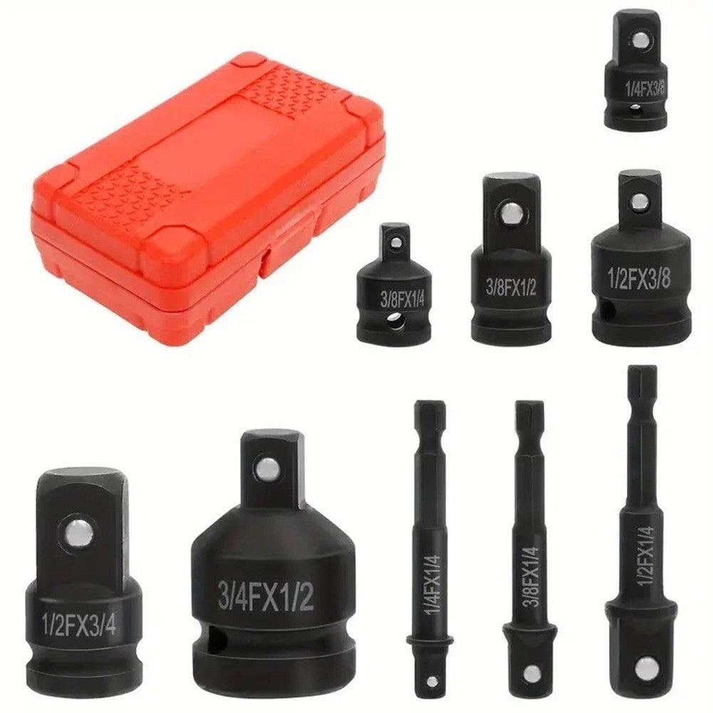 9Pcs Impact Adapter Reducer Set 1/4" 3/8" 1/2" 3/4" F to M Driver Sockets Tool