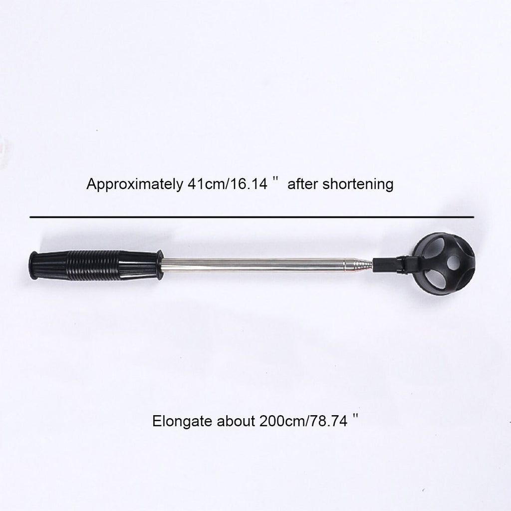 2m Telescopic Pocket Golf Ball Pick-Up Compact Retriever Automatic Lock Scoop