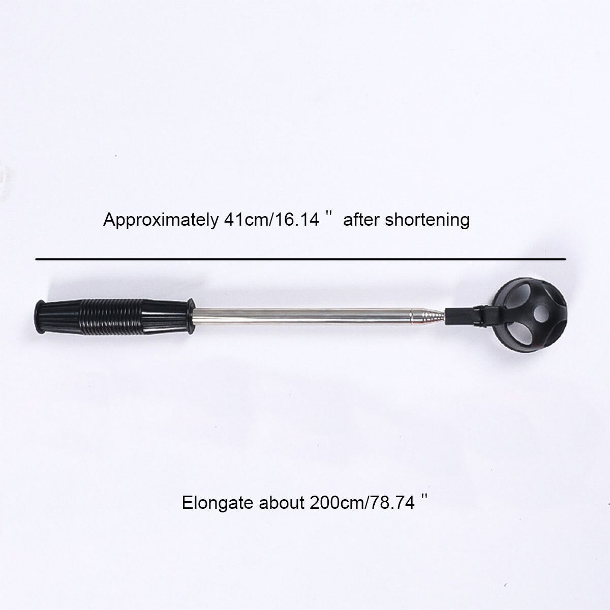 2m Telescopic Pocket Golf Ball Pick-Up Compact Retriever Automatic Lock Scoop