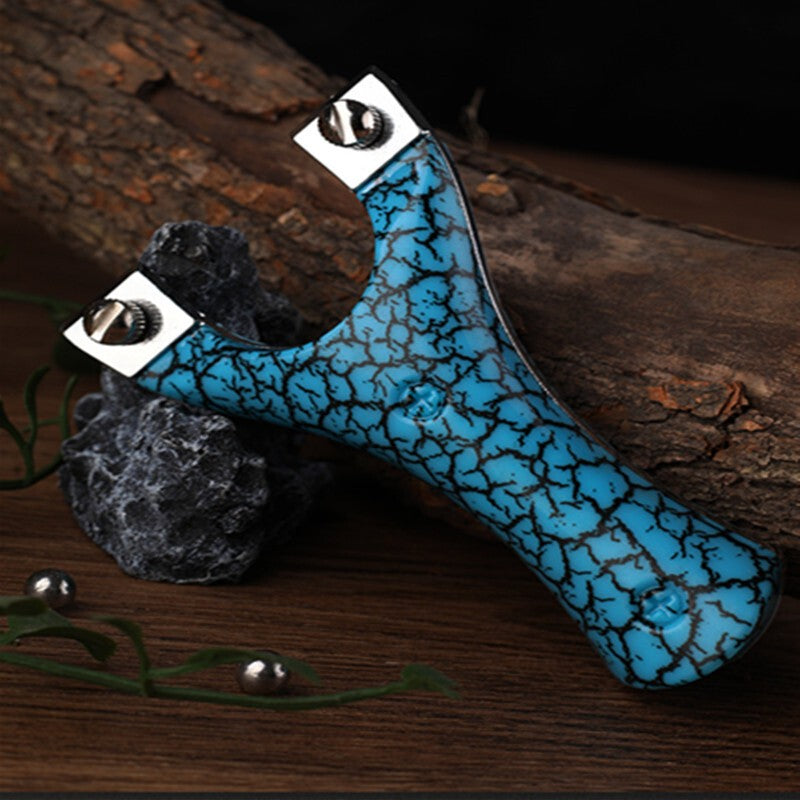 Camo Slingbow Hunting Slingshot Catapult Archery Flat Rubber Band Shooting Bow
