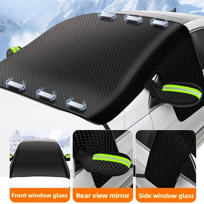 HEAVY DUTY MAGNETIC CAR WINDSHIELD SNOW COVER SHIELD AGAINST ICE FROST AND UV ++