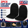 Soft Black Car Seat Cushion Covers 2Pcs Front Chair Comfort Protector Mats