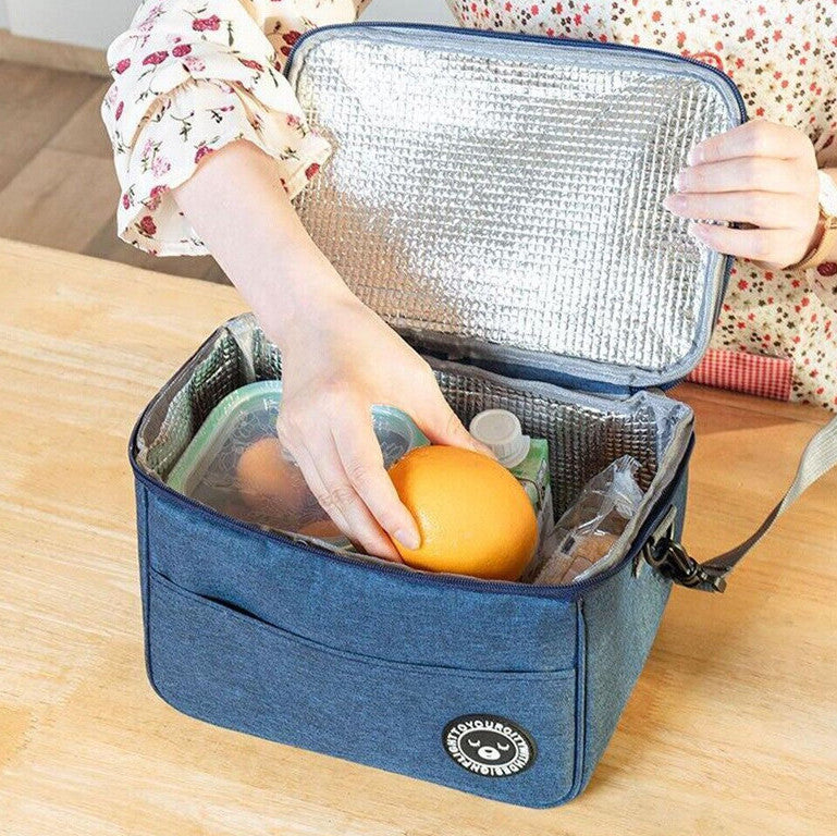 Large Insulated Lunch Bag Adult Kids Men Thermal Cool Hot Food Storage Tote Box