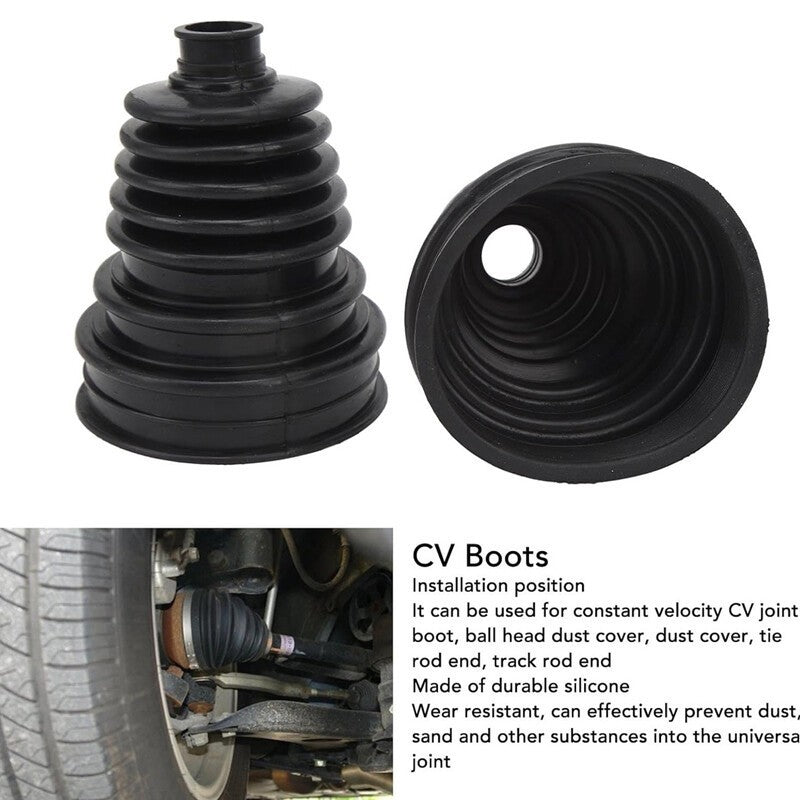 6 CV BOOT KIT STRETCHY UNIVERSAL FIT DRIVE SHAFT GATOR JOINT BOOT STRETCH BLACK