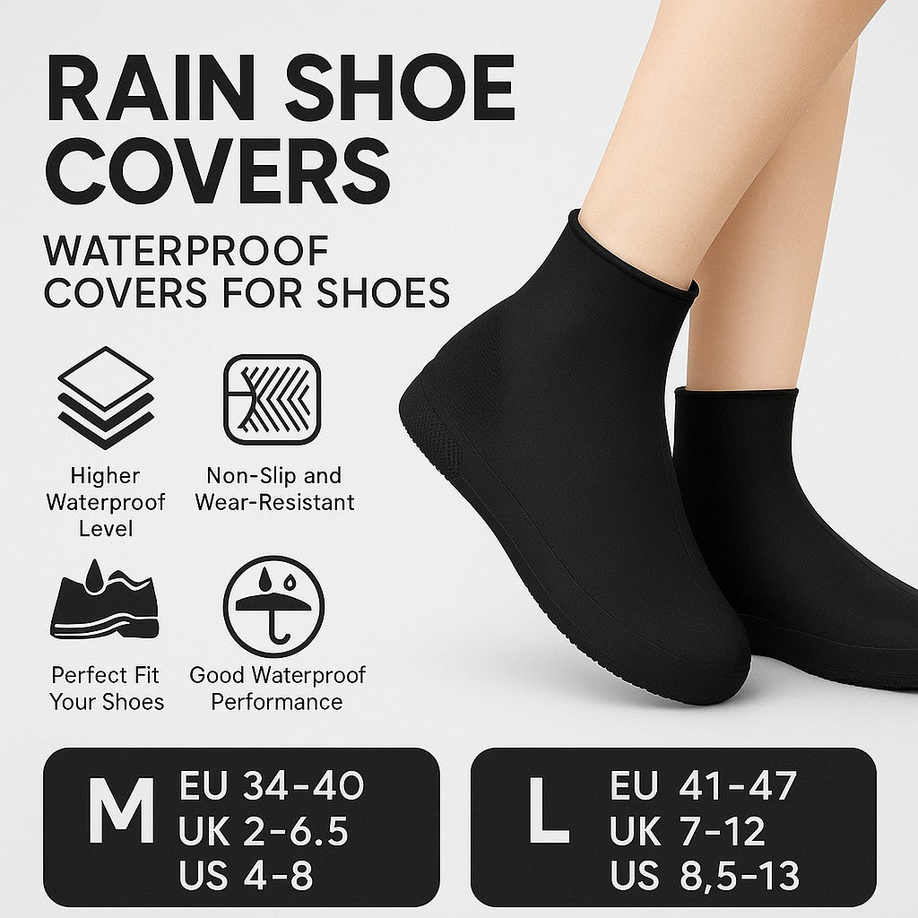 Waterproof Rain Shoe Covers – Non-Slip, Reusable Protective Outdoor Boot Covers