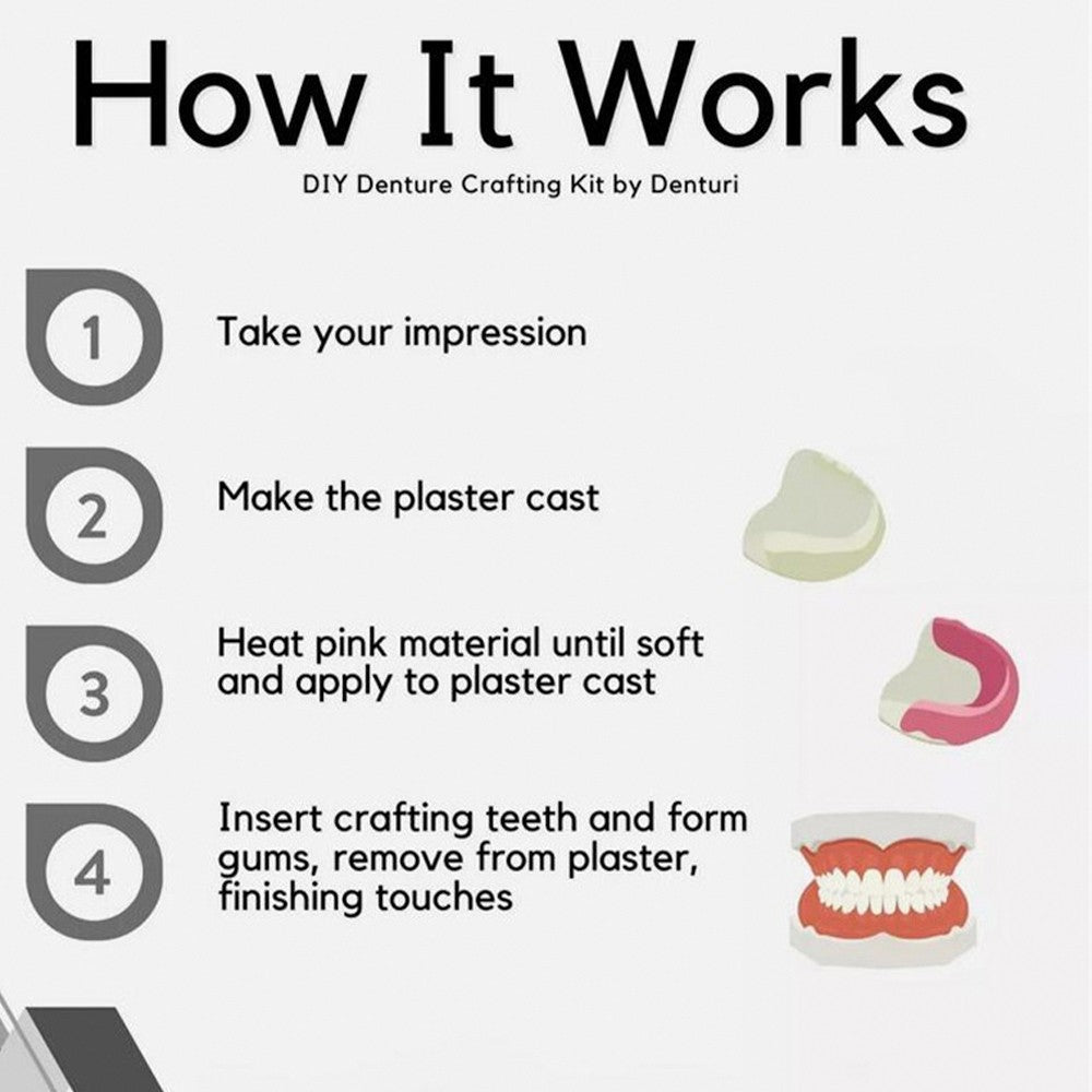DIY Denture Fake Teeth-Full/Partial Denture at Home Repair Missing Teeth Set UK-