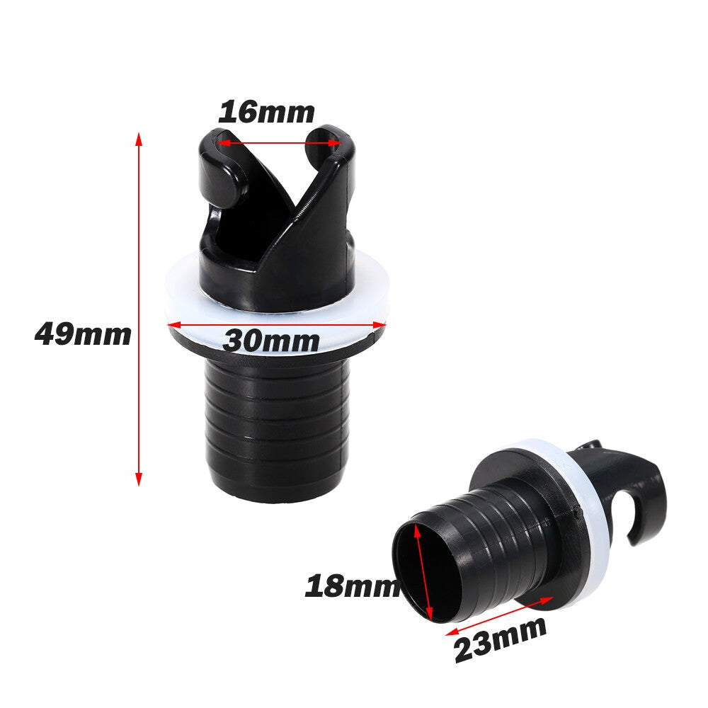 2x Inflatable Boat Kayak Air Valve Adapter Inflation Air Foot Pump Hose Adapter
