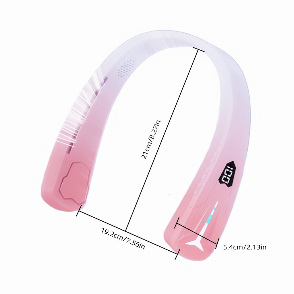 Sporty Bluetooth Neck Fan Cooler 4000mAh USB Rechargeable Portable 1pack