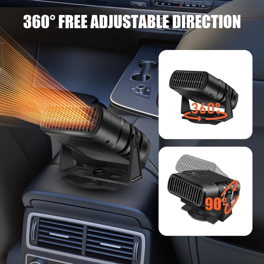 200W Car Heater Portable Electric Heating Fan Defogger Defroster Demister 24V UK