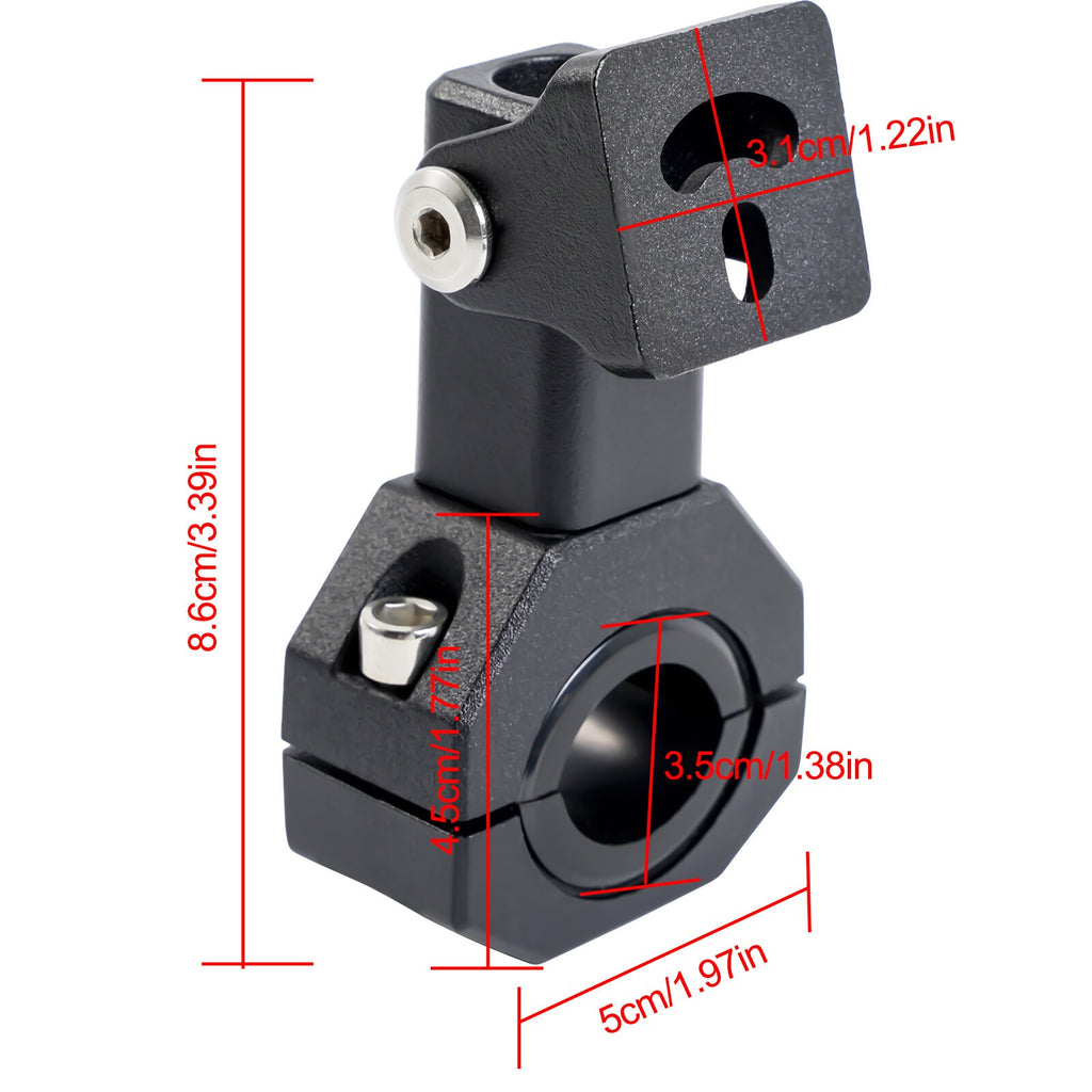 2X Motorcycle CNC Mount Brackets Holder Clamp Fog Spot Light Headlight 18mm-32mm