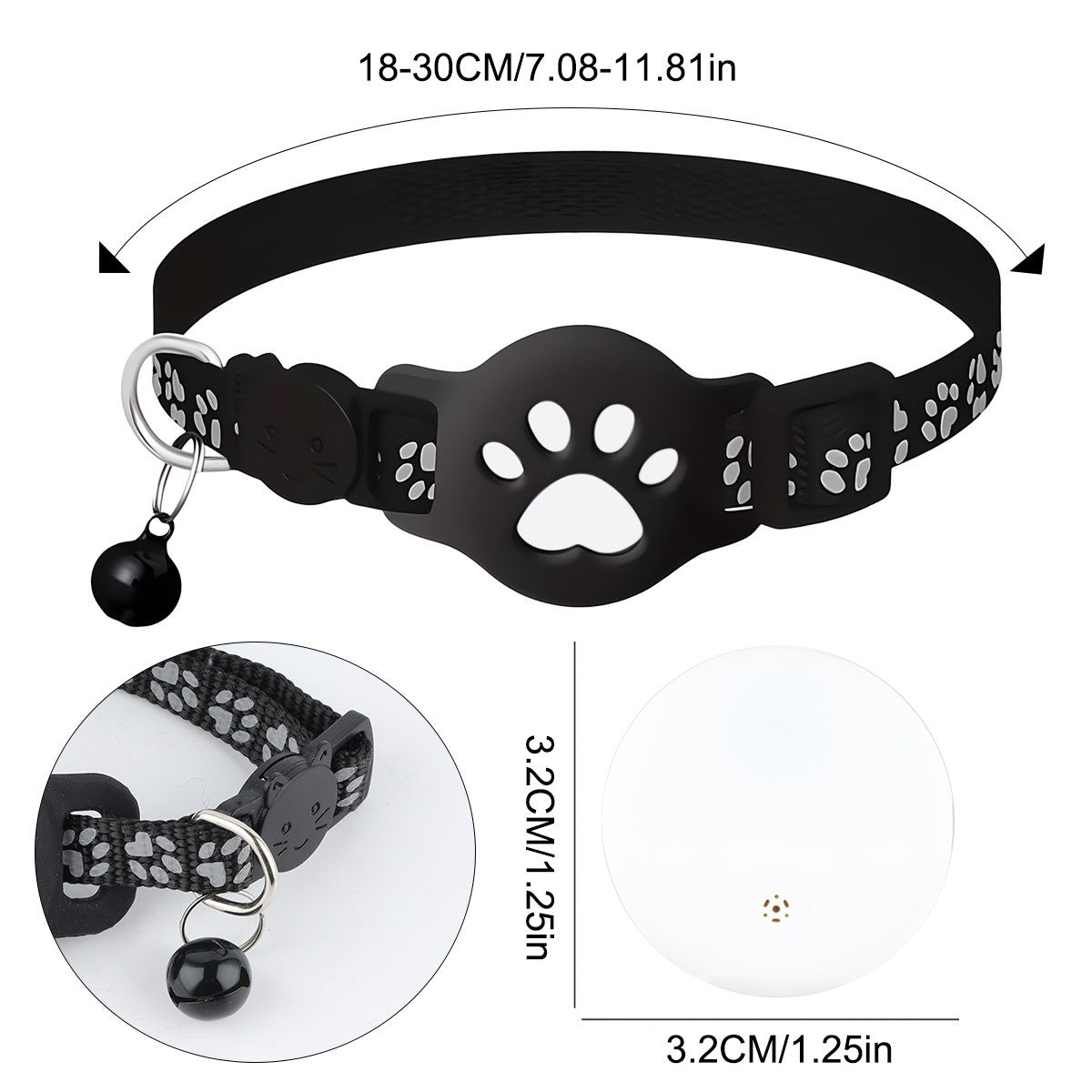 Cat Tracker Finder GPS Collar Waterproof Electronic Pet Locator for iOS Android