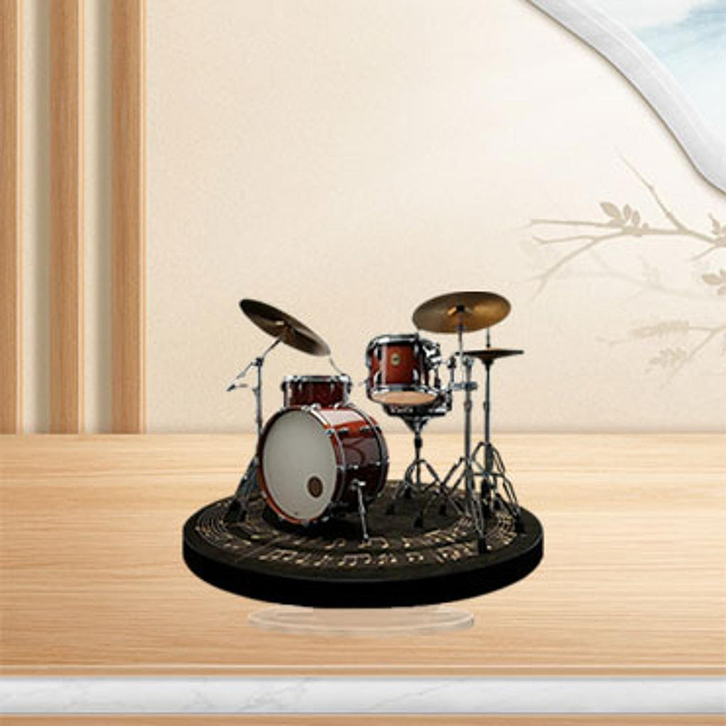 2D Drum Set Decoration Flat Tabletop Ornament for Home Living Room Cabinet