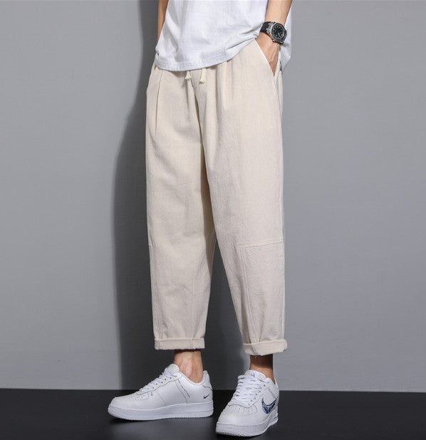 Men's Plus Size Shorts Casual Summer Elasticated Waist Ankle Pants