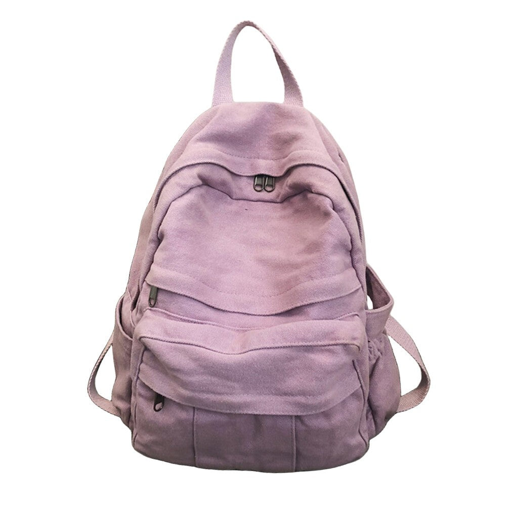 Boys Girls Retro Backpack Rucksack School College Travel Laptop Canvas Bag UK