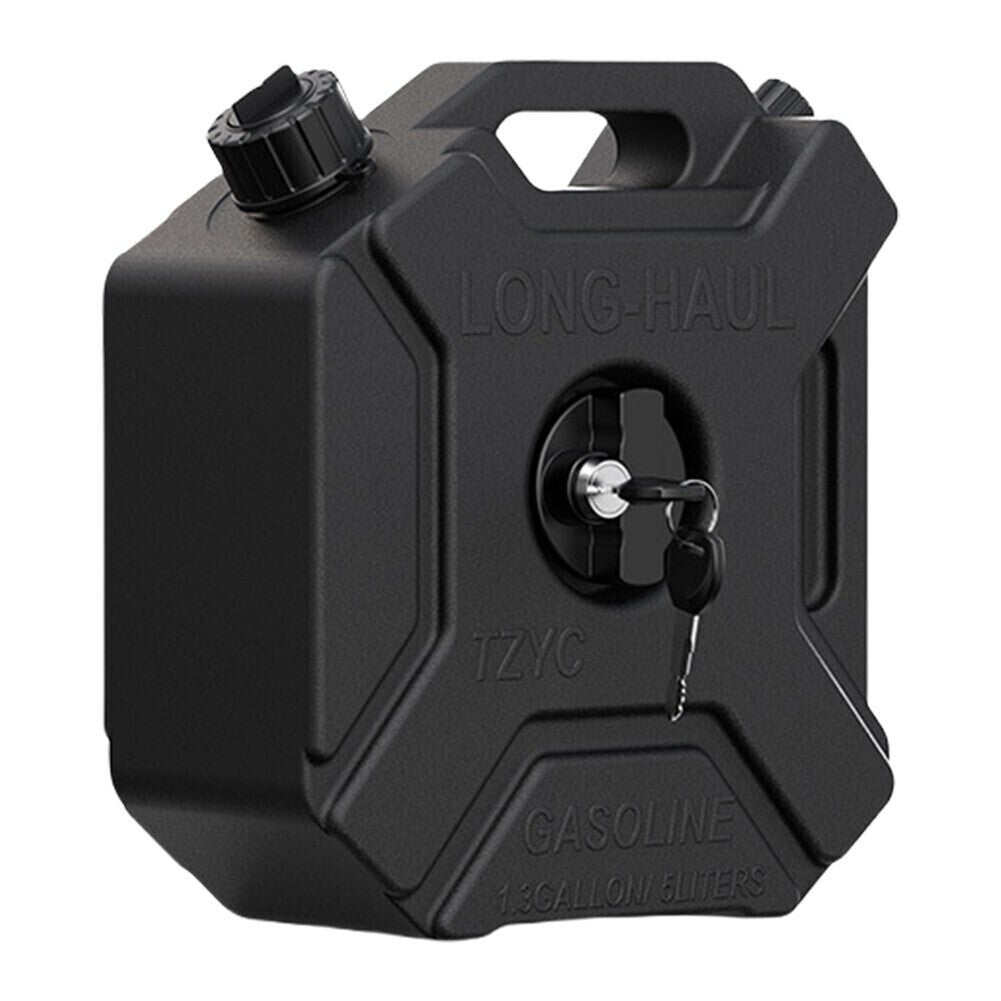 Black 5L Gas Fuel Tank Motorcycle Gas Can Gas Spare Container