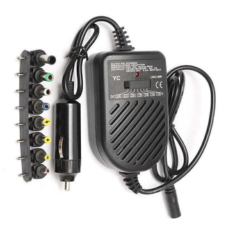 80W Universal Car Charger 15V Laptop Notebook Power Supply Adapter N4R7