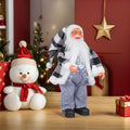 Holiday Standing Santa Claus Statue Reusable Multi Color Christmas Party Decor