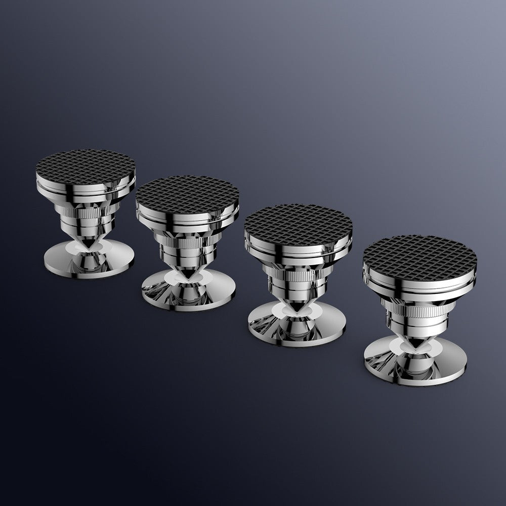 4Pcs Adjustable Stainless Steel HIFI Speaker Turntable Isolation Stand Feet Pad