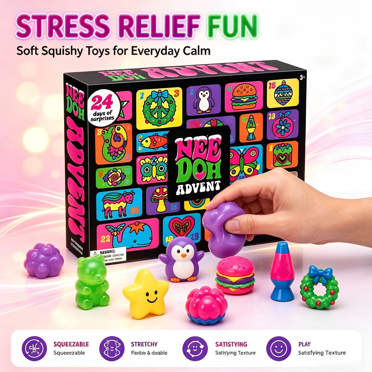 Hot Needoh Advent Calendar Gift For Children 24 Days of Surprises