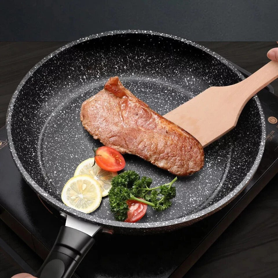 Non Stick Induction Frying Pan Ceramic Granite Marble Coated Pan Gas Electric UK