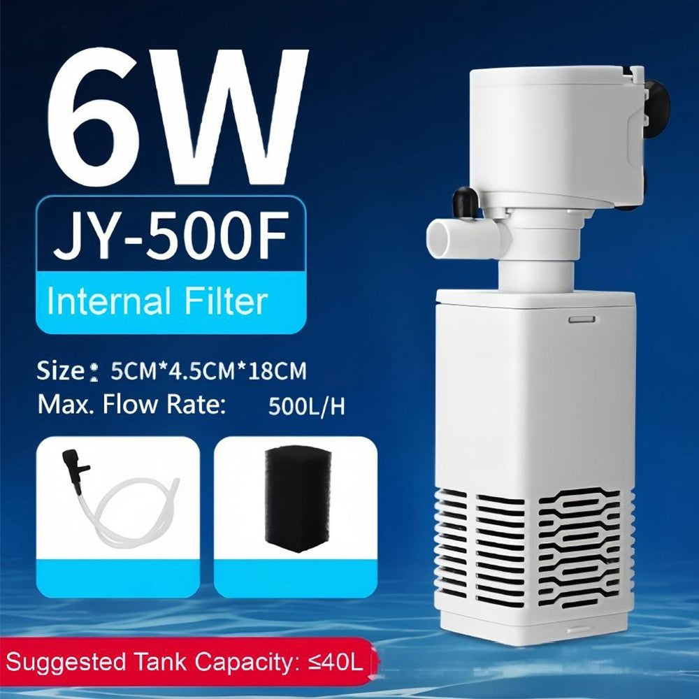 Fish Tank Filter 4-in-1 Internal Aquarium Filter 400-1800L/H Submersible Sponge