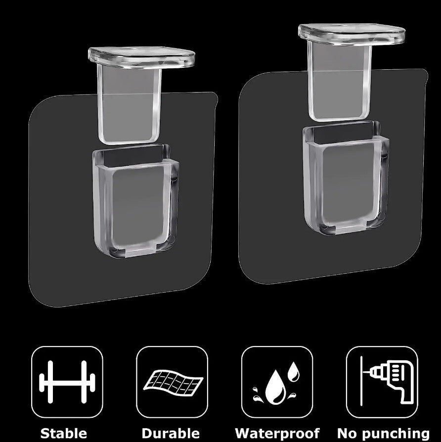 Shelf Bracket Support 10x Plastic Self Adhesive Wardrobe Cabinet Shelves Holders