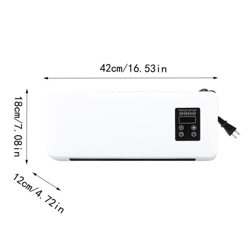 2in1 Wall Mounted  Natural   Fan Heater with Remote Control UK