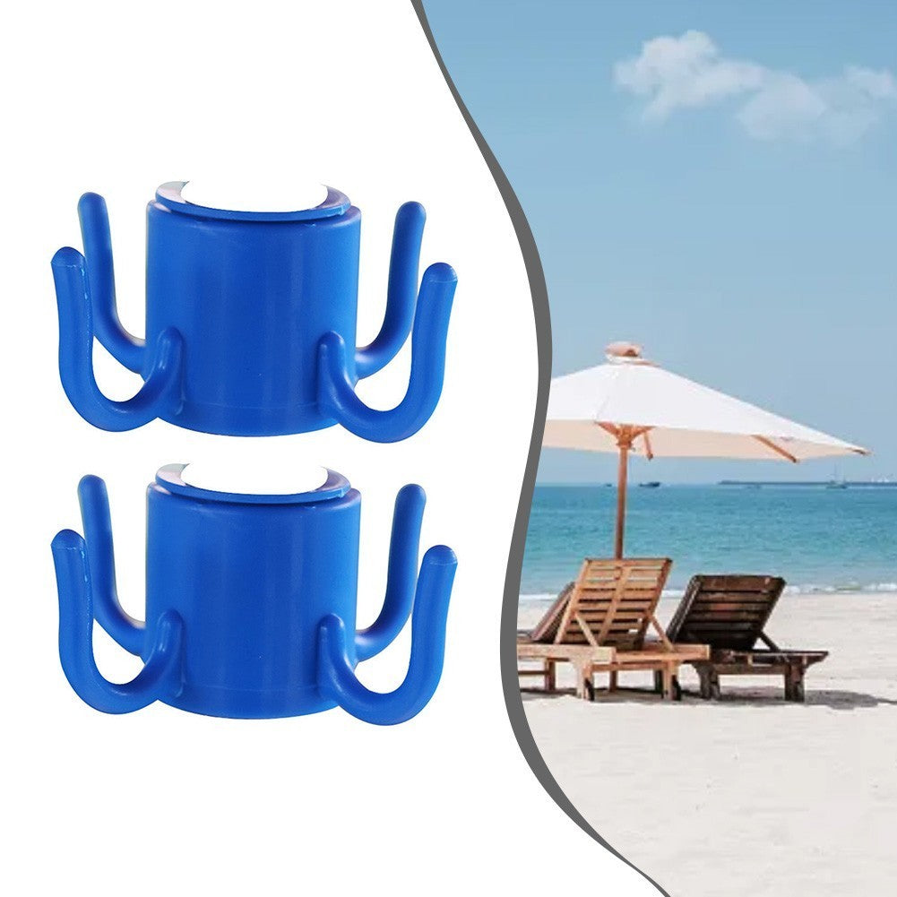 2 Adjustable Beach Umbrella Hooks for Hanging Towels Hats Bags Outdoor