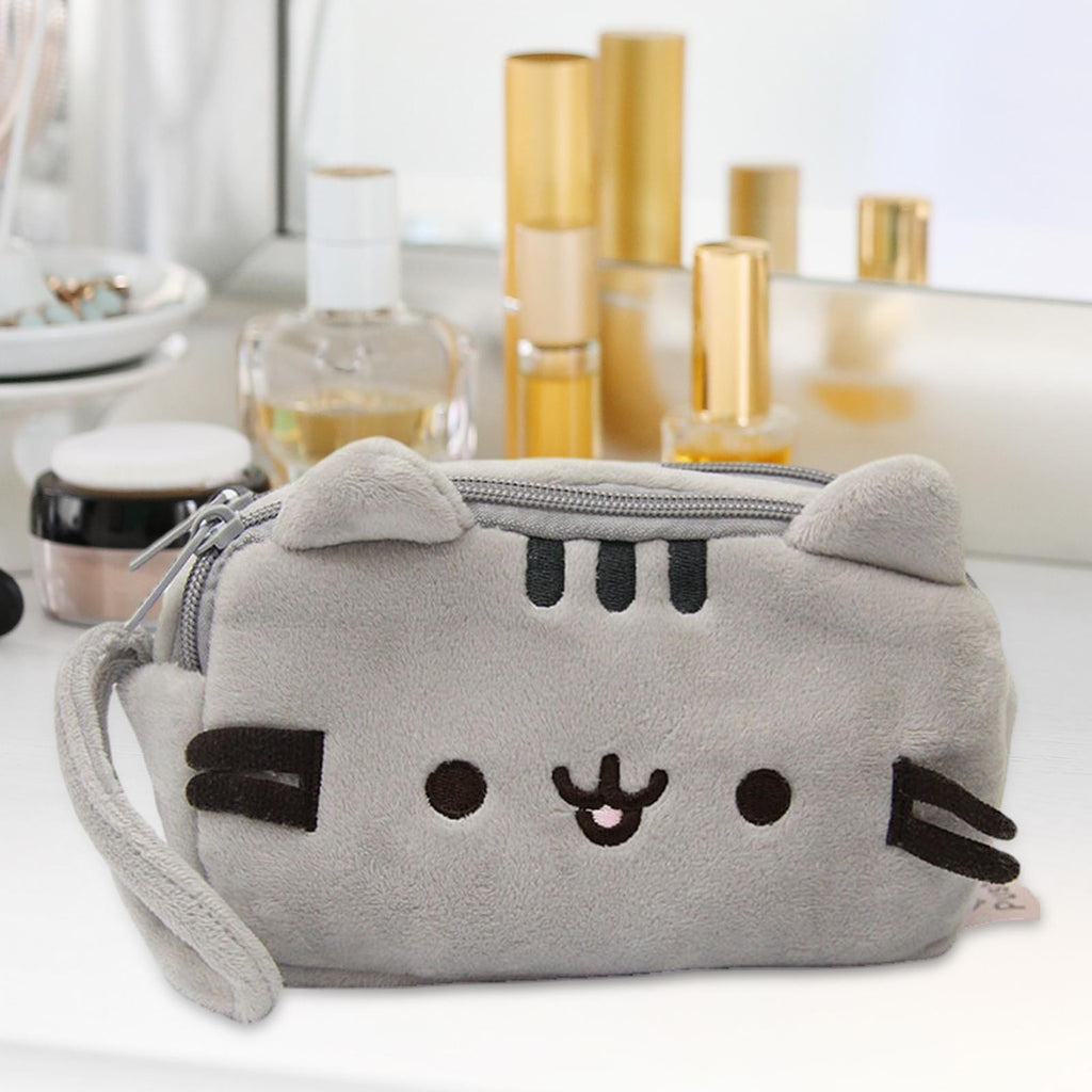 Plush Pencil Case Cute Cat Pencil Bag Makeup Bag Storage Pouch Multipurpose