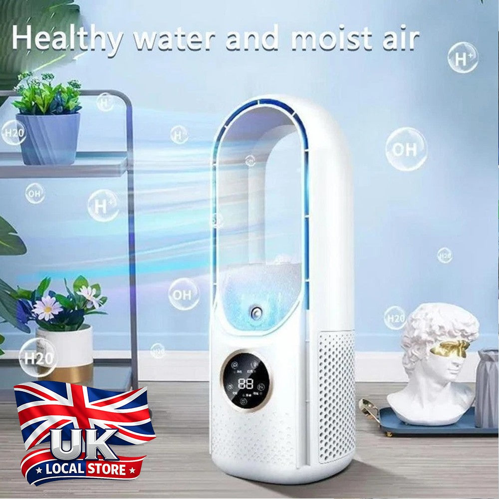 Portable Natural breeze Leafless Electric Fan 6 Speed Silent Timer Air Condition
