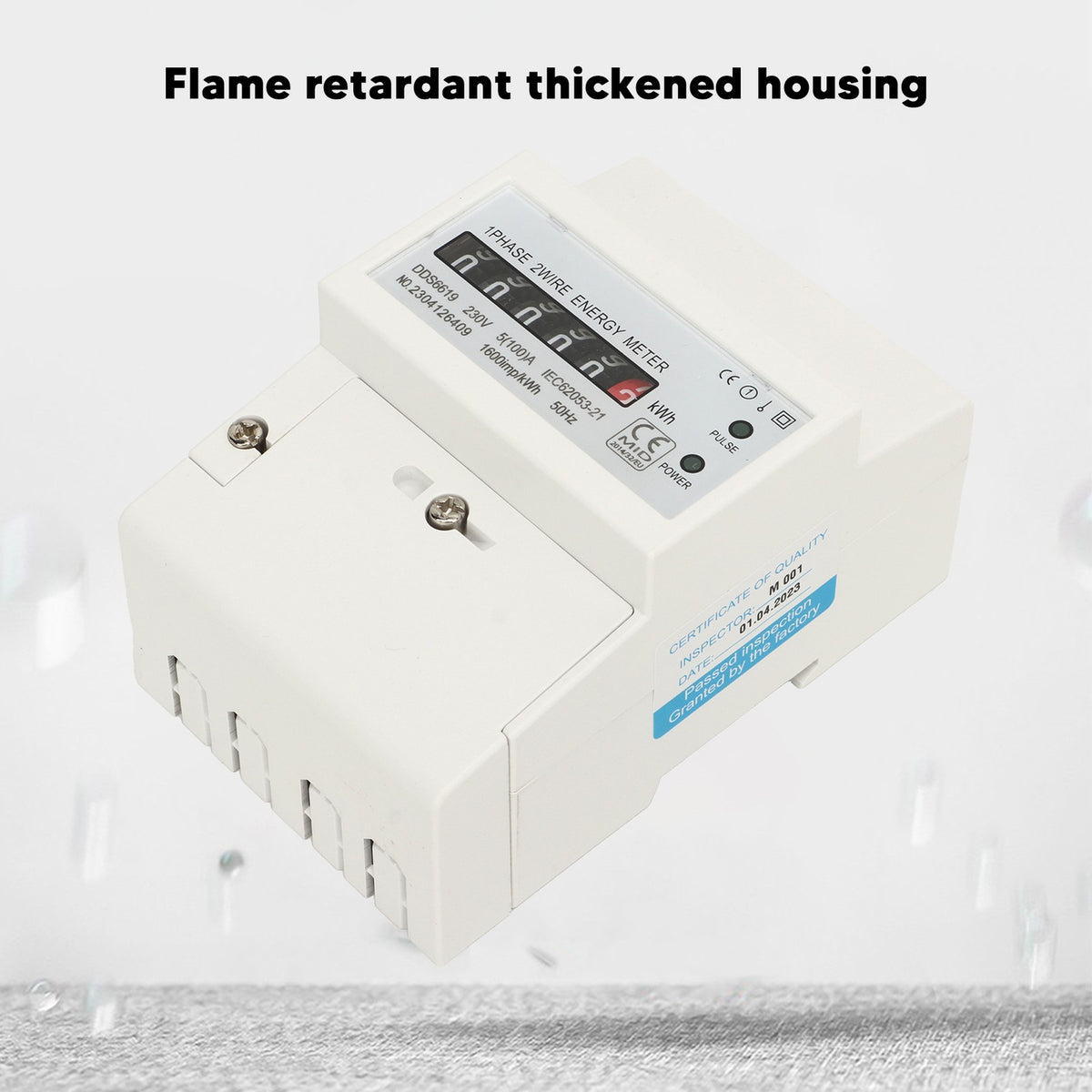 230V Grade1 Single Phase Mechanical Counter Home Electricity Energy Meter