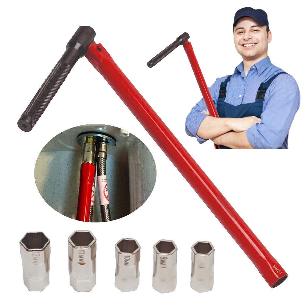 8-13mm Tube Spanner Plumber mixer Tap Kit Tubular Hex Socket water sink Wrench