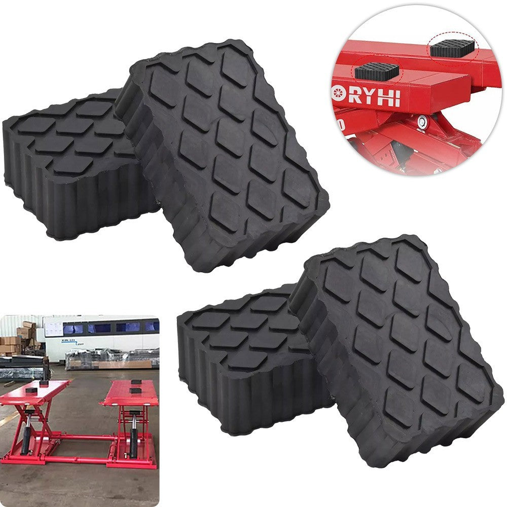 4Pcs Ramp Jacking Rubber Blocks 120x80x40mm-Universal Scissor Car Lift Pads New
