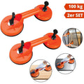 Pair of 100kg Double Vacuum Suction Cups – Glass Lifter Tool for Lifting Glass