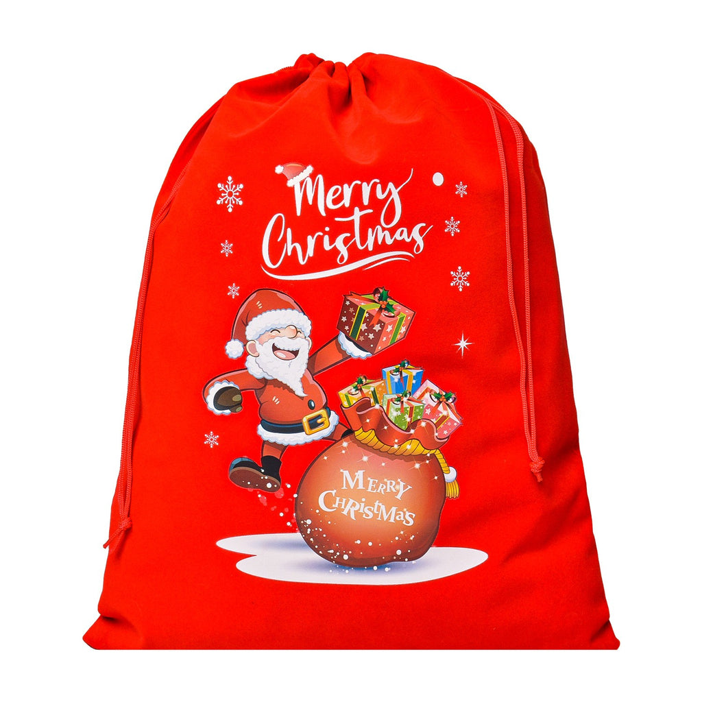 Personalised Red Christmas Santa Sack Stocking Xmas Bag Large or XL Any Name