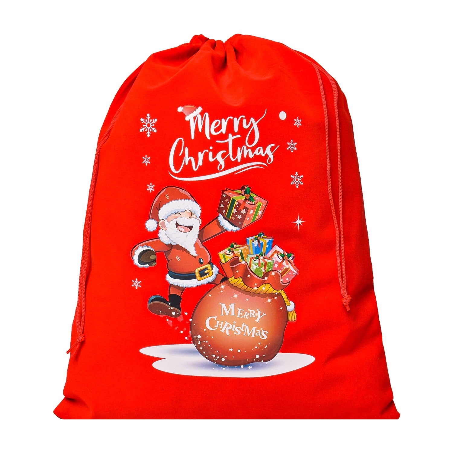 Personalised Red Christmas Santa Sack Stocking Xmas Bag Large or XL Any Name