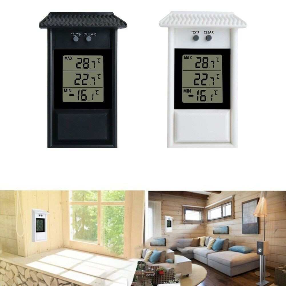 Outdoor Garden Temperature Gauge Digital Max Min Greenhouse Thermometer