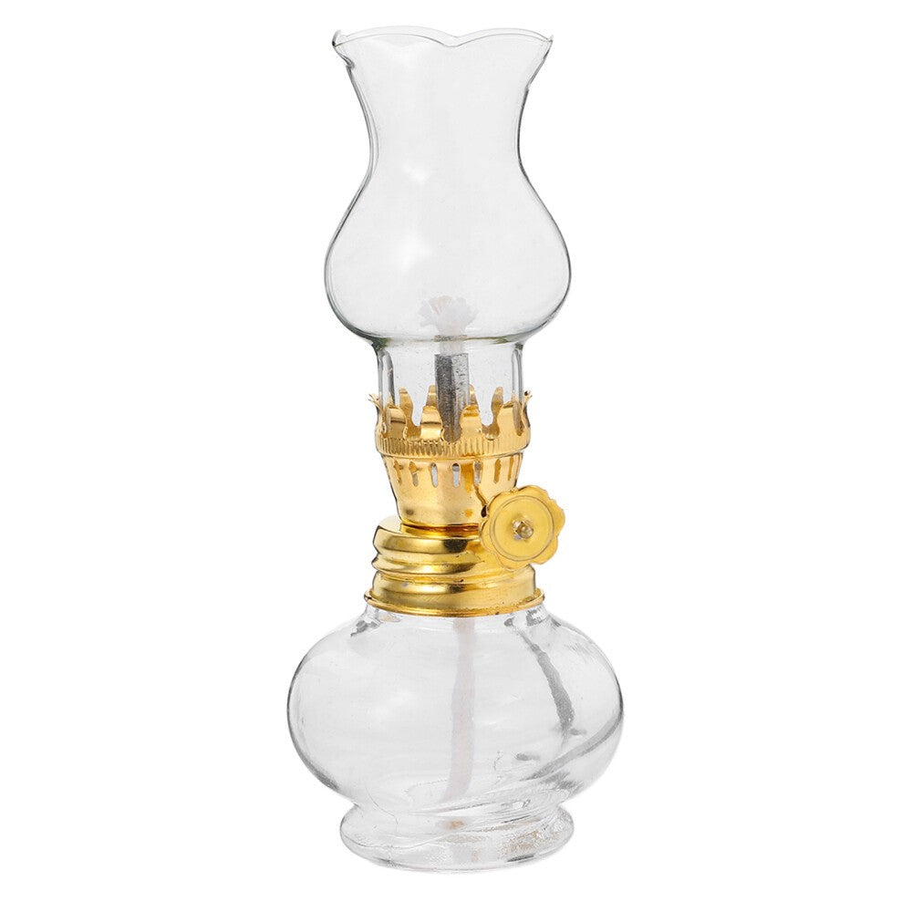 Stylish Glass Oil Lamp Kerosene Lamp for Indoor Emergency Lighting