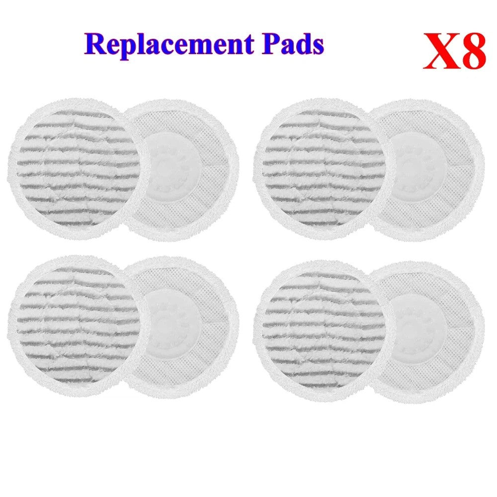 8pcs Replacement Mop Pads For shark steam scrub automatic steam mop s6002uk new
